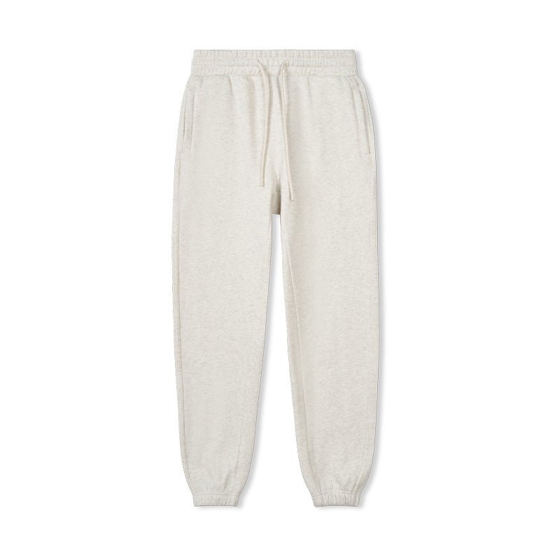 2025 Autumn and Winter European and American Men's Sweatshirts Pure Color Velvet Thickeneded Round Neck Trendy Brand Casual Suits Men's Sweatpants Casual Pants - Premium Fitness & Activewear