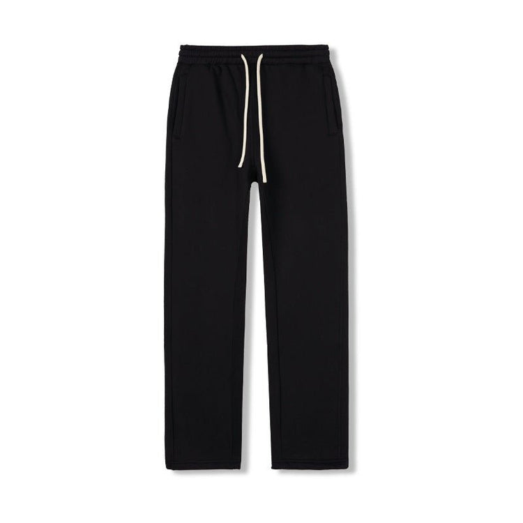 2025 Autumn and Winter European and American Men's Sweatshirts Pure Color Velvet Thickeneded Round Neck Trendy Brand Casual Suits Men's Sweatpants Casual Pants - Premium Fitness & Activewear