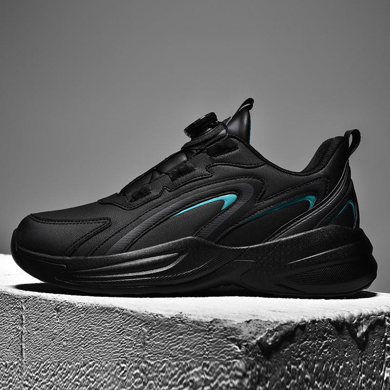 Waterproof Leather Sneaker For Men's Rotating Button - Allen-Fitness