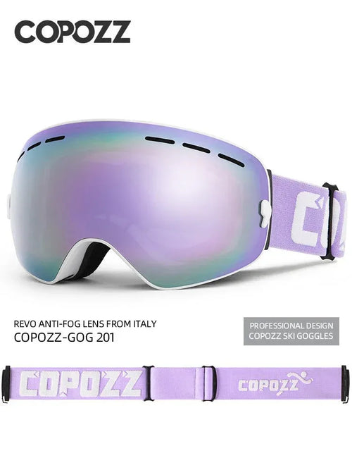 Ultimate Anti-Fog Ski Goggles for Winter Sports - Unisex & Large Spherical Fit