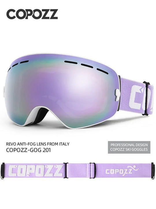 Ultimate Anti-Fog Ski Goggles for Winter Sports - Unisex &amp; Large Spherical Fit - Allen-Fitness