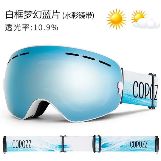 Ultimate Anti-Fog Ski Goggles for Winter Sports - Unisex &amp; Large Spherical Fit - Allen-Fitness