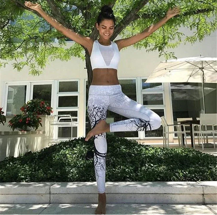 Yoga Leggings for Women - Seamless Slim Tights in Multiple Colors - Allen-Fitness