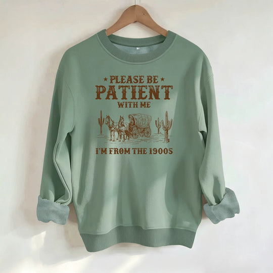Round neck fleece hoodie