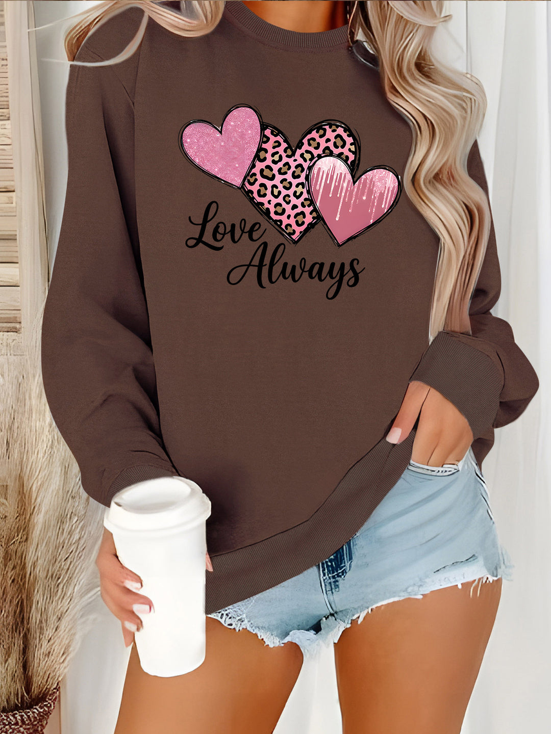 Long sleeved fleece hoodie