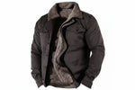 Heavy Side Seam Side Casual Zipper Loose Grey Brown Youth Cotton Jacket - Allen-Fitness
