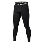 Men's Quick-Drying High Elastic Fitness Leggings - Breathable & Slim Fit - Black - Allen-Fitness