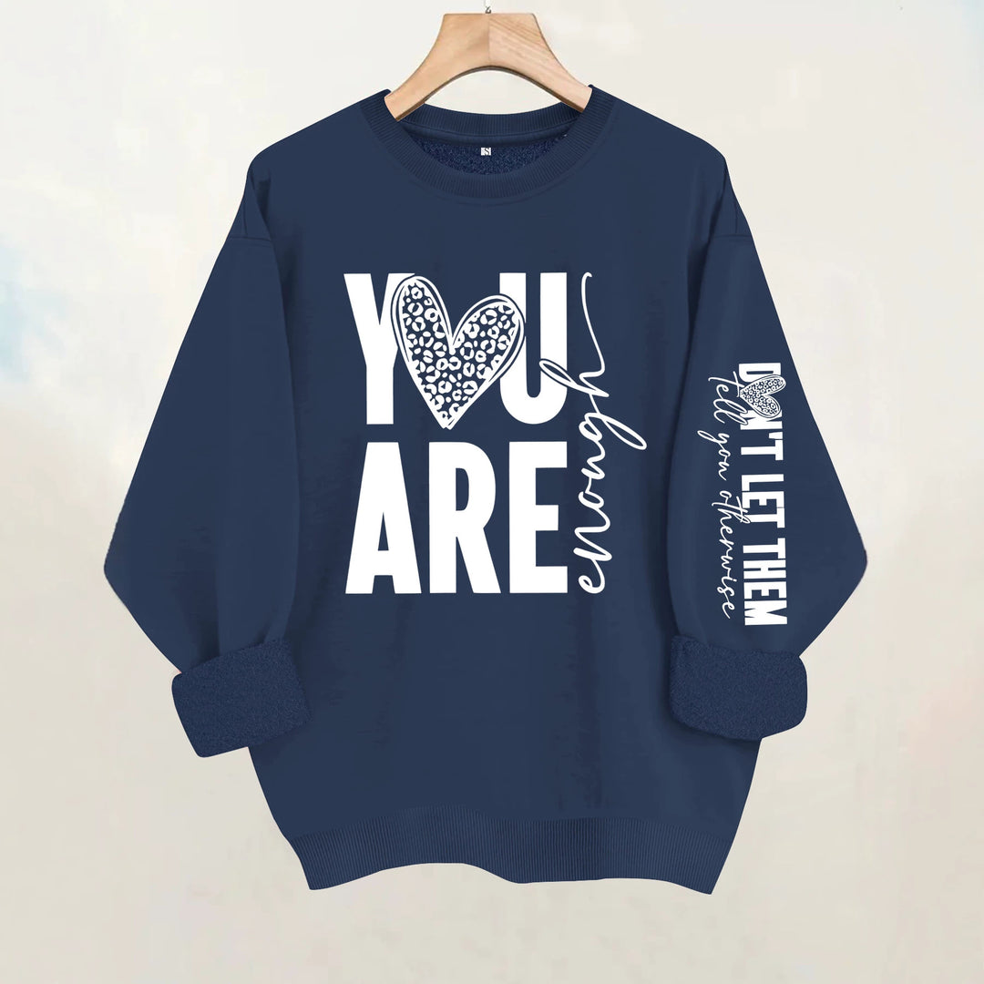 Round neck fleece hoodie