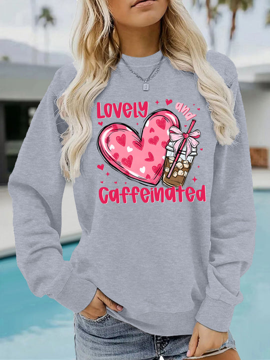 Loose velvet sweatshirt