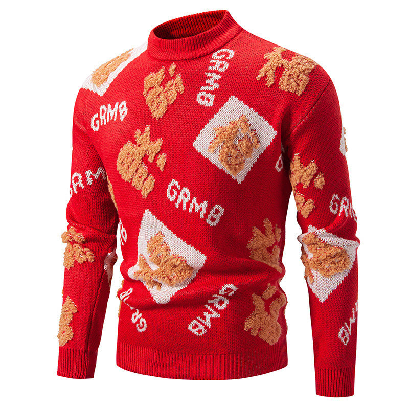 Men wearing the New Knitwear Half Turtleneck Fashion Sweater in various colors, showcasing versatility and comfort.