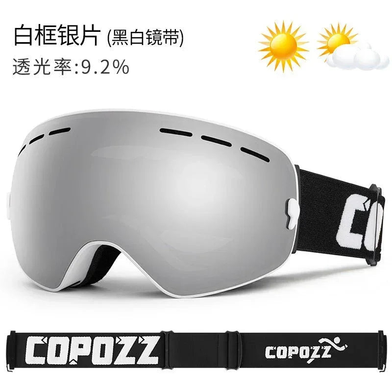 Ultimate Anti-Fog Ski Goggles for Winter Sports - Unisex &amp; Large Spherical Fit - Allen-Fitness