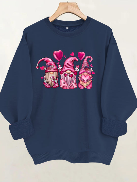 Round neck long sleeved sweatshirt