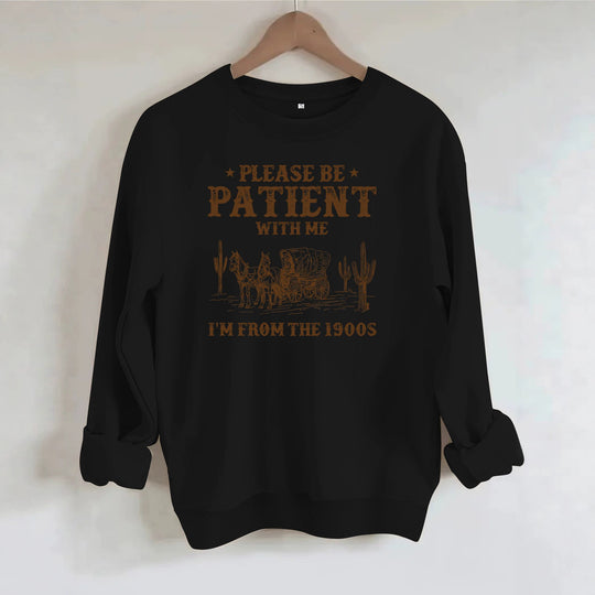 Round neck fleece hoodie