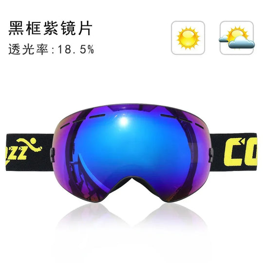 Ultimate Anti-Fog Ski Goggles for Winter Sports - Unisex &amp; Large Spherical Fit - Allen-Fitness
