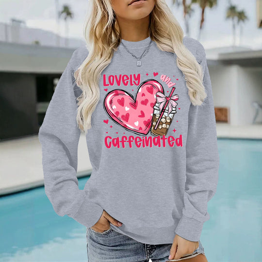 Loose velvet sweatshirt