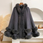 Warm Knitted Cardigan Shawl Cape Coat - Elegant Lightweight Design, Various Color Options - Allen-Fitness