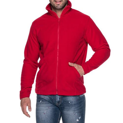 Men's Microfleece Jacket - FBH681 with elastic cuffs designed for a snug fit, perfect for chilly weather.
