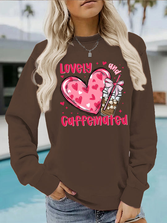 Loose velvet sweatshirt