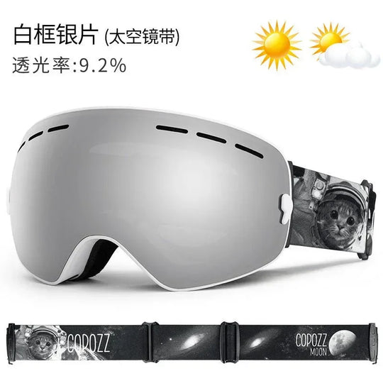 Ultimate Anti-Fog Ski Goggles for Winter Sports - Unisex &amp; Large Spherical Fit - Allen-Fitness