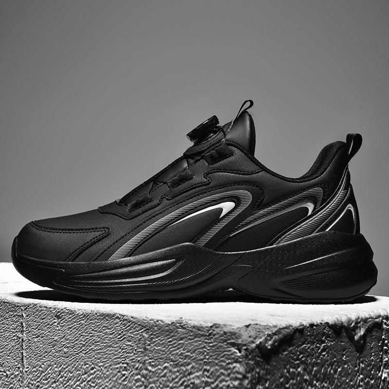 Waterproof Leather Sneaker For Men's Rotating Button - Allen-Fitness