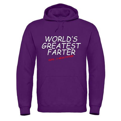 Father's Day - Greatest Farter Hoodie on a mannequin, emphasizing its stylish design for Father's Day gifting.