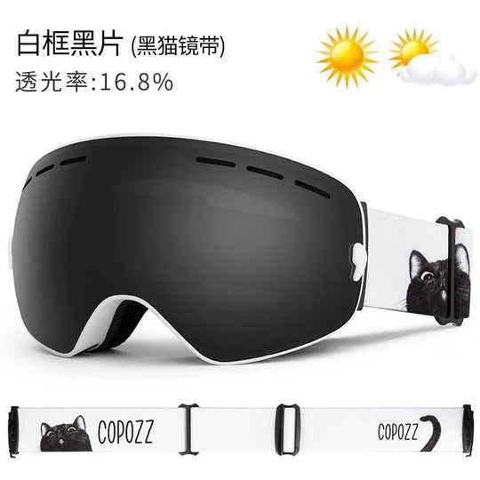 Ultimate Anti-Fog Ski Goggles for Winter Sports - Unisex &amp; Large Spherical Fit - Allen-Fitness