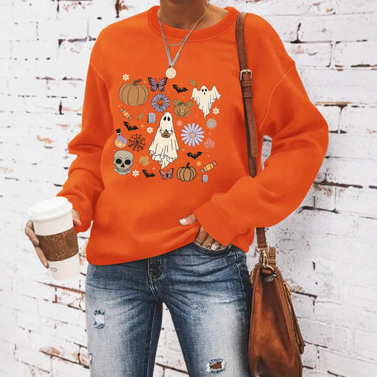 Round neck sweatshirt sports sweatshirt