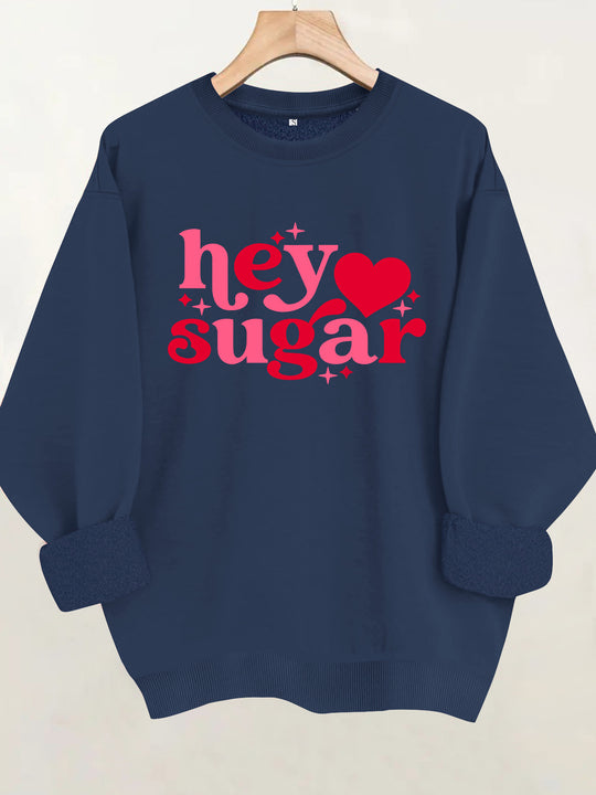 Round neck fleece hoodie
