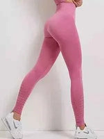 High Waist Ankle-Length Yoga Pants for Women - Solid, Seamless, Booty Lifting - Allen-Fitness