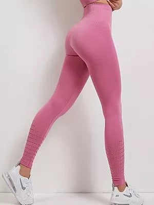 High Waist Ankle-Length Yoga Pants for Women - Seamless Activewear
