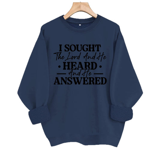 Loose velvet sweatshirt