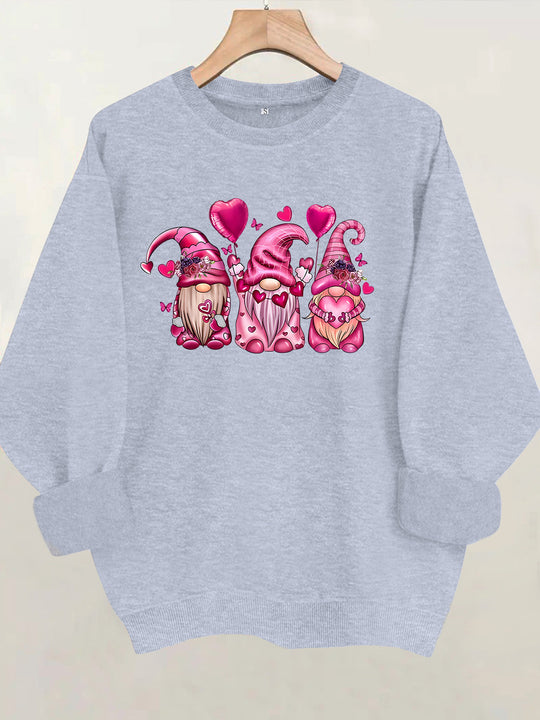 Round neck long sleeved sweatshirt