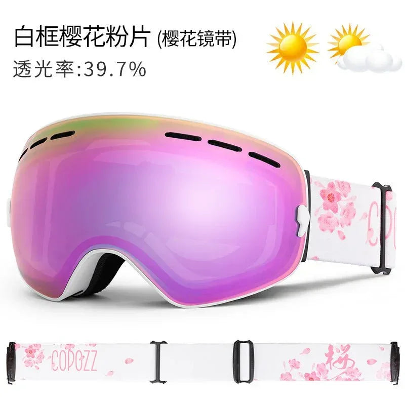 Ultimate Anti-Fog Ski Goggles for Winter Sports - Unisex &amp; Large Spherical Fit - Allen-Fitness