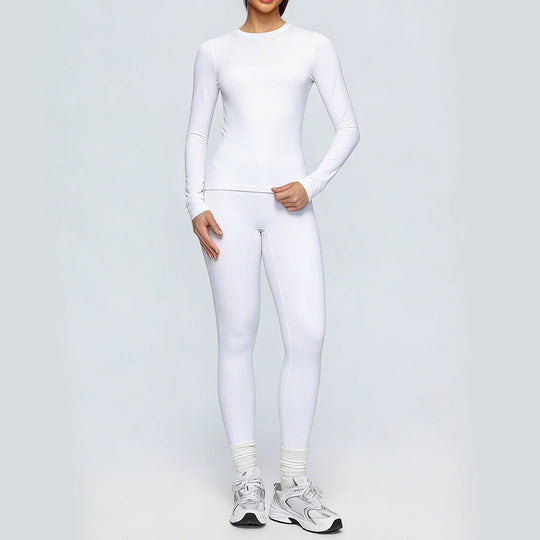 Tight fitting sports long sleeved pants set