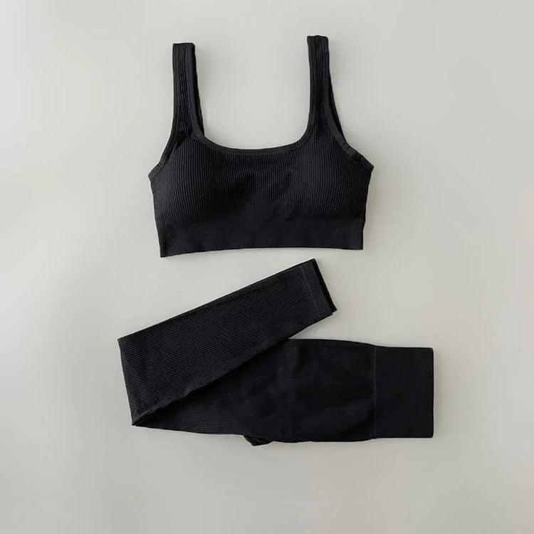 Women's High Waist Yoga Pants Set - Quick-Dry, Breathable, and Stylish - Allen-Fitness