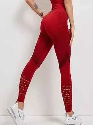 High Waist Ankle-Length Yoga Pants for Women - Solid, Seamless, Booty Lifting - Allen-Fitness