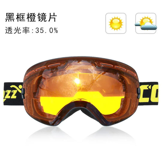 Ultimate Anti-Fog Ski Goggles for Winter Sports - Unisex &amp; Large Spherical Fit - Allen-Fitness