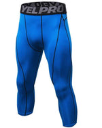 Men's 3/4 Compression Sports Leggings - Flexible Running Tights - Allen-Fitness