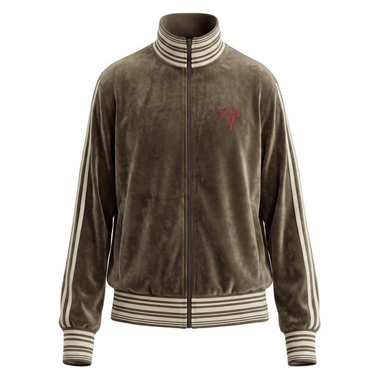 Retro velvet sports jacket with women&