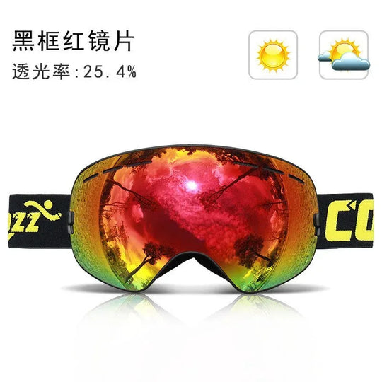 Ultimate Anti-Fog Ski Goggles for Winter Sports - Unisex &amp; Large Spherical Fit - Allen-Fitness