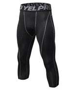 Men's 3/4 Compression Sports Leggings - Flexible Running Tights - Allen-Fitness