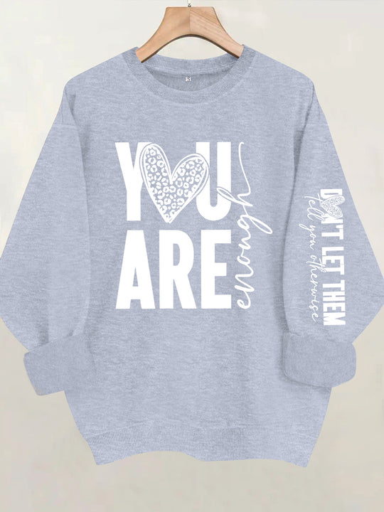 Round neck fleece hoodie