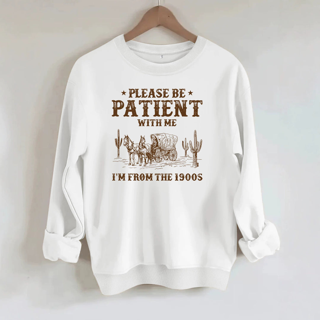 Round neck fleece hoodie