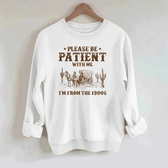 Round neck fleece hoodie