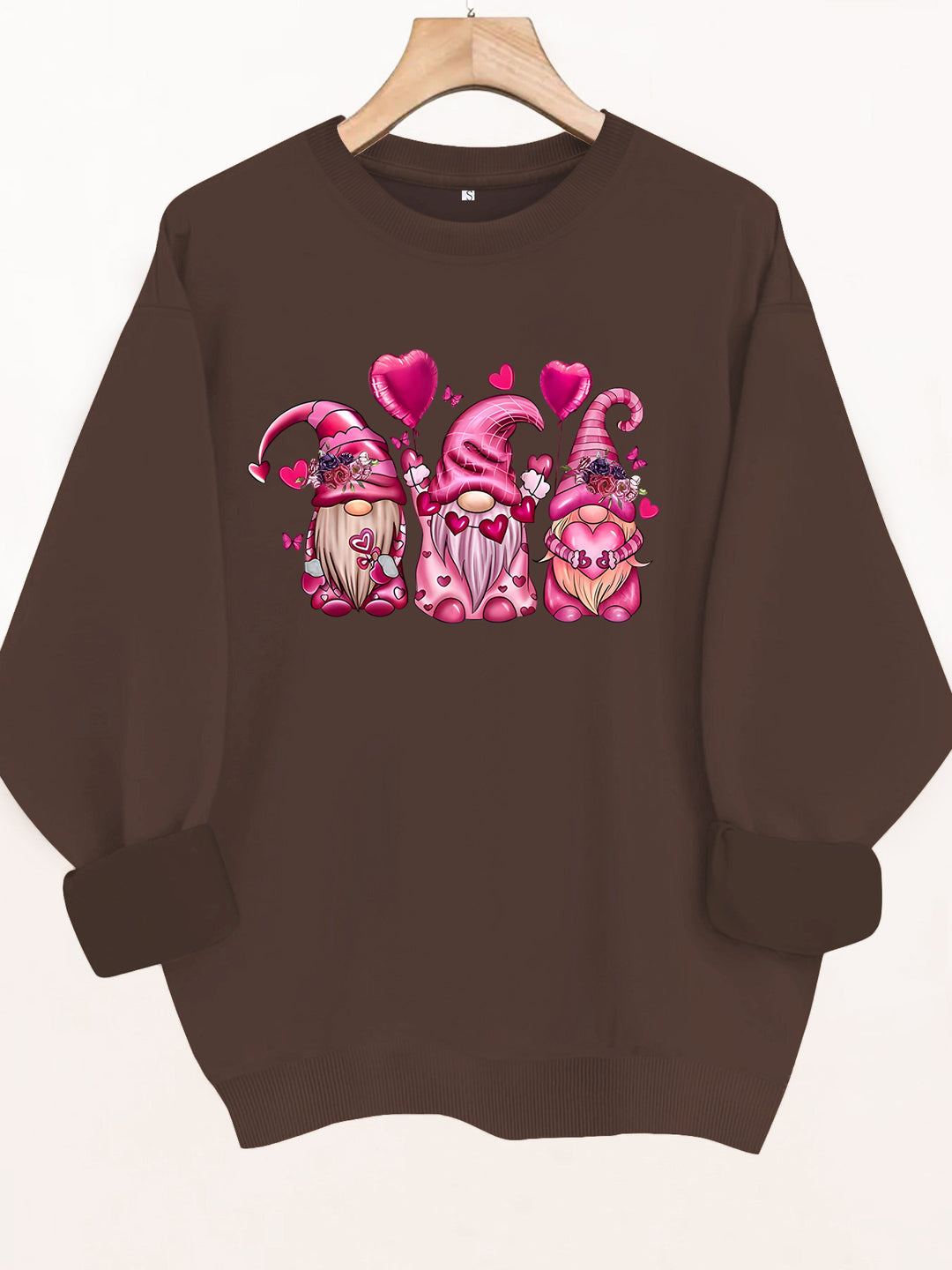 Round neck long sleeved sweatshirt