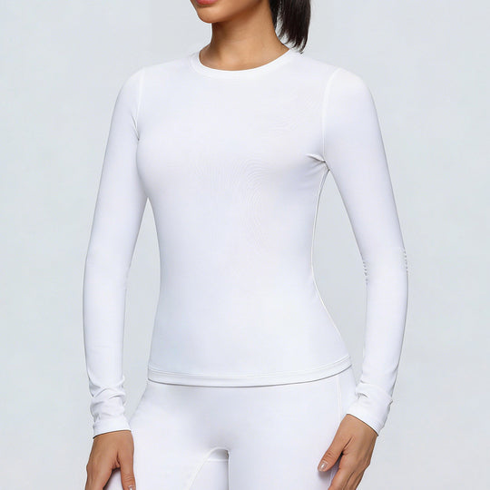 Long sleeved tight fitting sports T-shirt