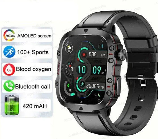 New QX11 Smart Bluetooth Watch - Health Tracking, Notifications, Touchscreen, USB Charging - Allen-Fitness