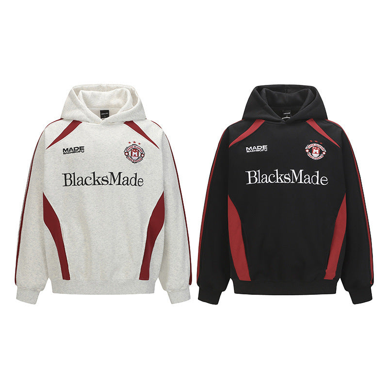 Color blocked sports hoodie for men