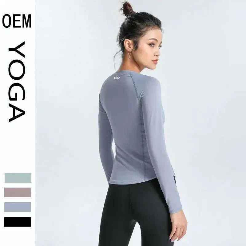 Women's Long Sleeve Alo Yoga Top | Breathable Athletic Activewear - Allen-Fitness