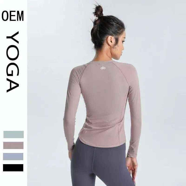 Women's Long Sleeve Alo Yoga Top | Breathable Athletic Activewear - Allen-Fitness